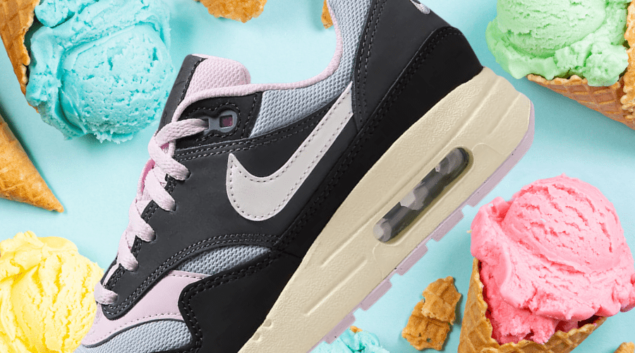 Pink Foam Accents Decorate the Nike Air Max 1 GS “Anthracite”