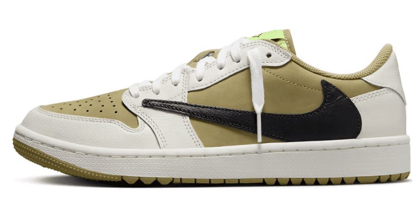 A Detailed Look at the Travis Scott x Air Jordan 1 Low Golf “Neutral Olive” FZ3124-200