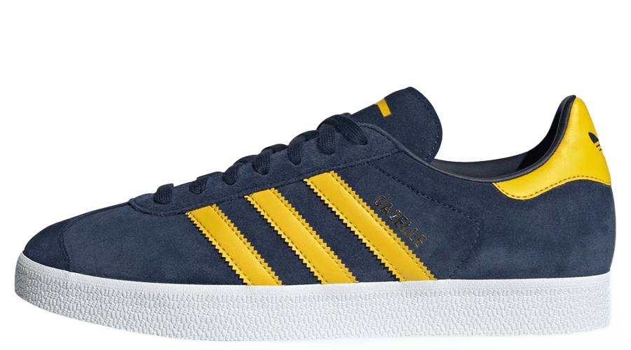 Adidas gazelle navy yellow sale