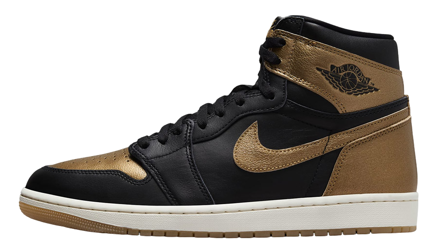 Black gold white jordan 1 best sale