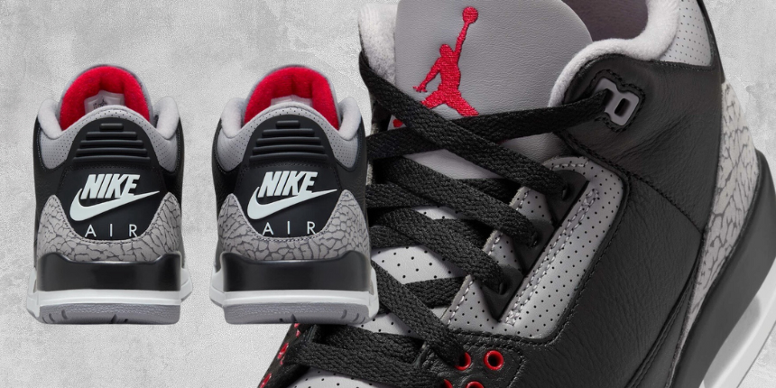 The Air Jordan 3 OG “Black Cement” is Restocking This Month