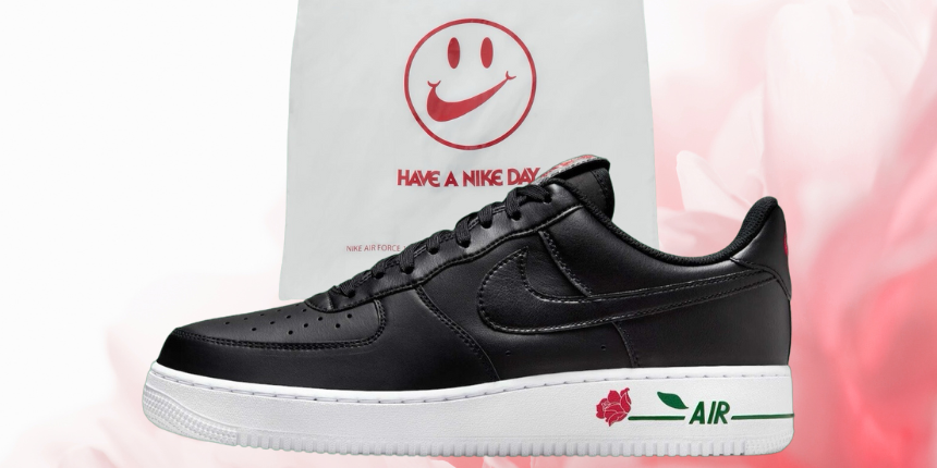 Give the Nike Air Force 1 Low “Rose Black” its Flowers