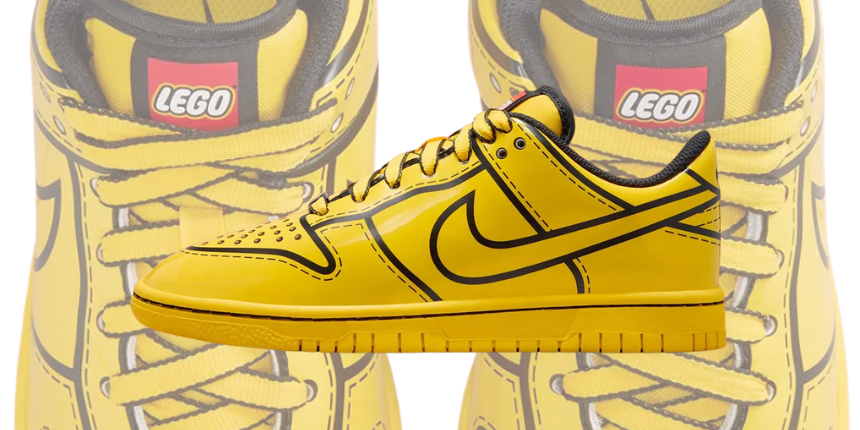Nike x LEGO Rebuild the Nike Dunk Low in ‘Tour Yellow’