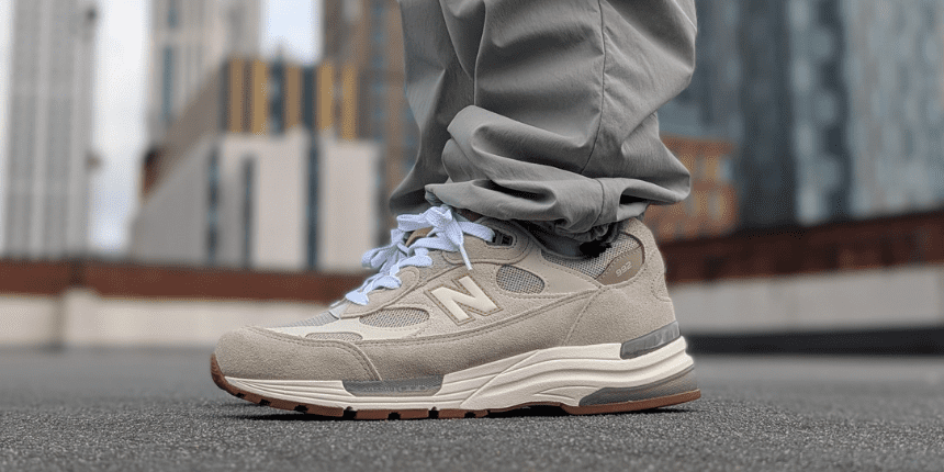 On Foot with the New Balance 992 Made in USA Olivine
