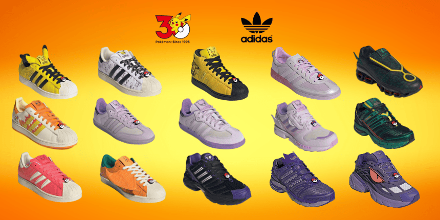 Pokémon x adidas 30th Anniversary Collection Revealed With Over a Dozen Character-Inspired Sneakers