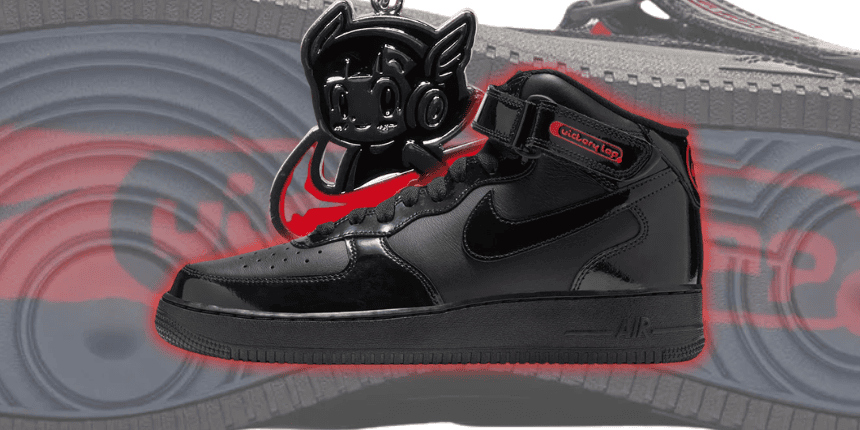 The Victory Lap x Nike Air Force 1 Mid “Black” Brings a “Bred” Finish